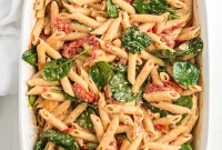Cheesy Baked Penne Pasta with Crispy Breadcrumb Topping