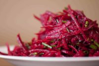 Crisp Shredded Beet Salad with Lemon Vinaigrette