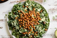 Kale Caesar Salad with Creamy Avocado Dressing