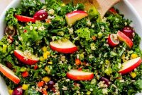 Crunchy Kale and Quinoa Salad with Lemon-Tahini Dressing