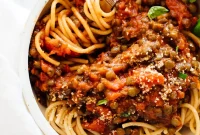 Hearty Spaghetti with Lentils and Classic Marinara Sauce