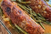 Maple-Dijon Glazed Pork Tenderloin with Sautéed Green Beans