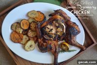Grilled Whole Chicken with Lemon and Rosemary