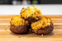Smoked Crab-Stuffed Mushrooms (Woodfire Recipe for Ninja Grill)
