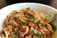 Turkey and Vegetable Marinara with Zucchini Noodles