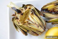 Charred Lemon-Garlic Grilled Artichokes with Dipping Sauce