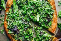 Green Goddess Vegan Pizza with Creamy Avocado Basil Sauce