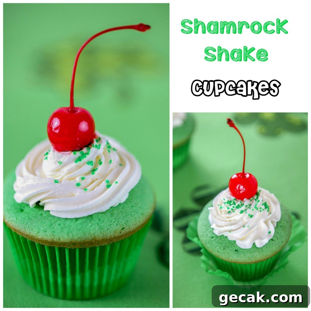 Shamrock Shake Cupcakes