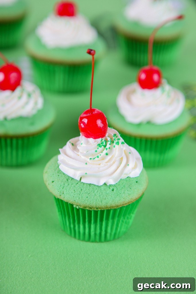 Shamrock Shake Cupcakes 