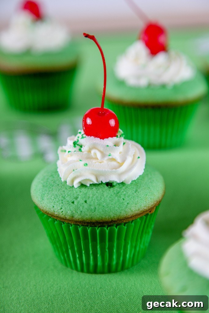 Shamrock Shake Cupcakes 