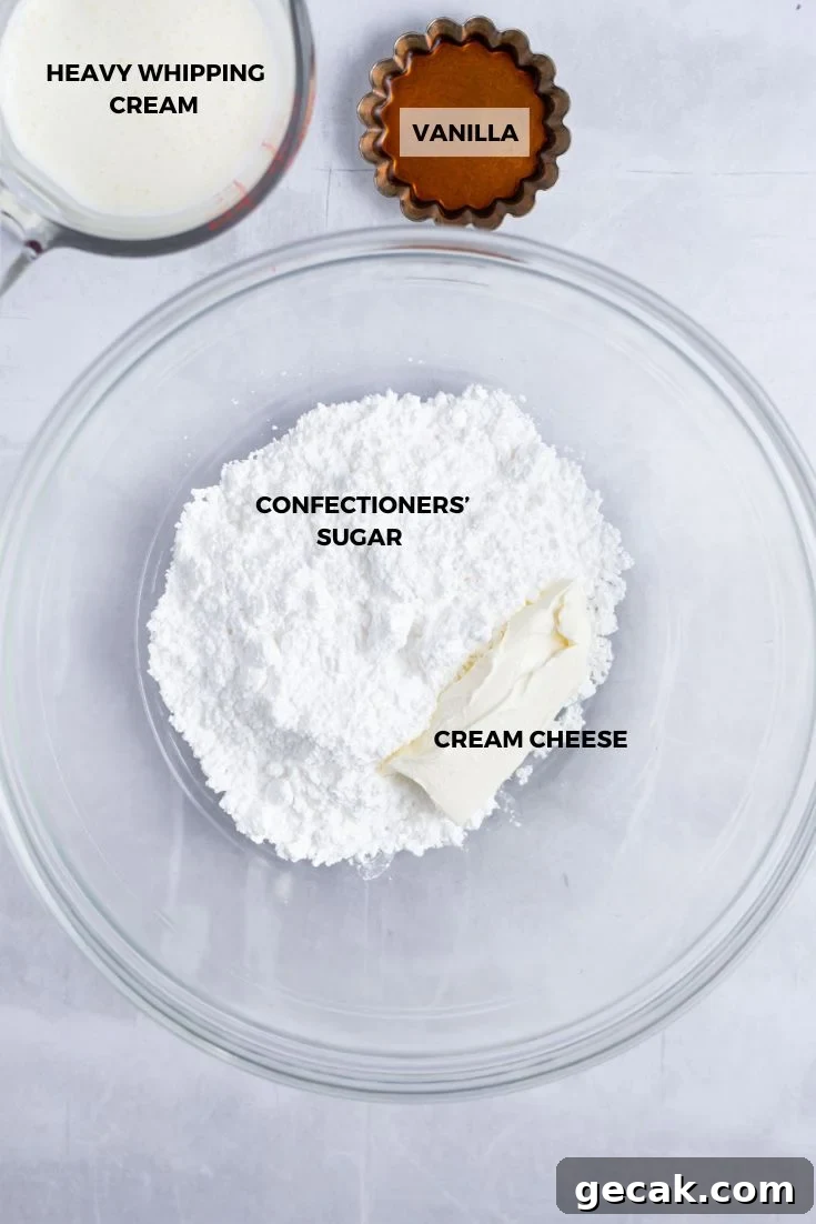 No-Bake Graham Cracker Cake Recipe: Layered Dessert with Creamy Filling 13 ingredients for stabilized whipped cream frosting