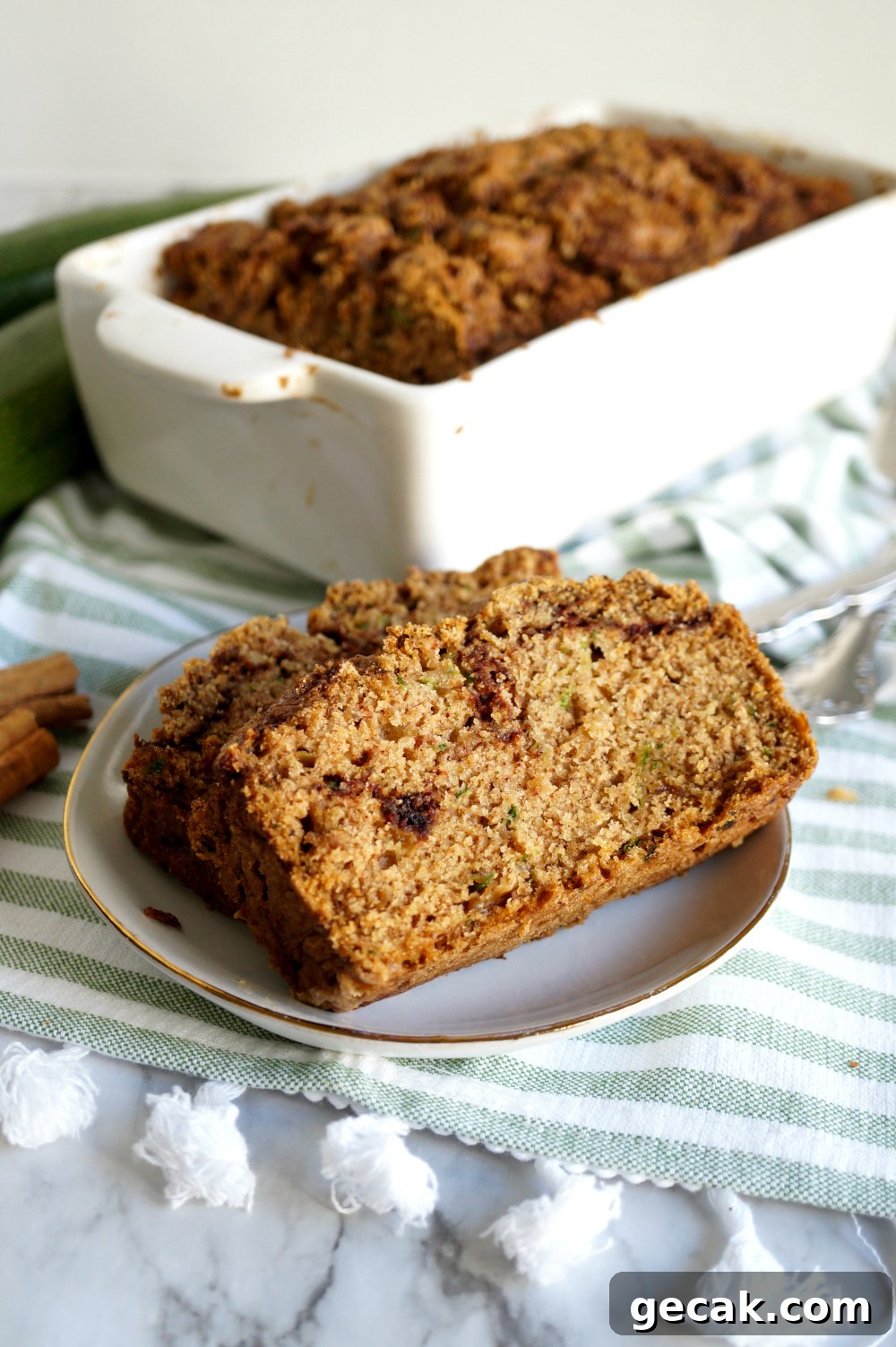 slices of zucchini bread