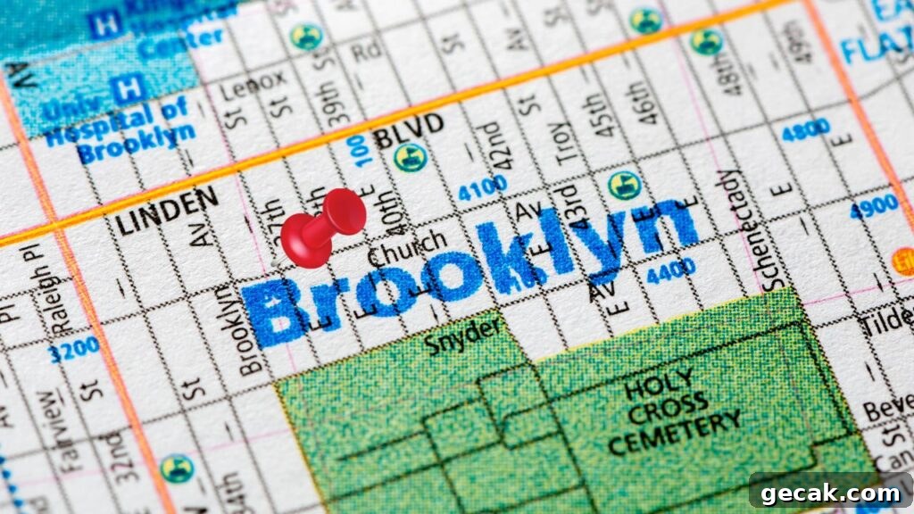 Turn Your Family History Into a Real Trip: Practical Heritage Travel Tips 3 street map of brooklyn, new york with red push pin at 37th street.