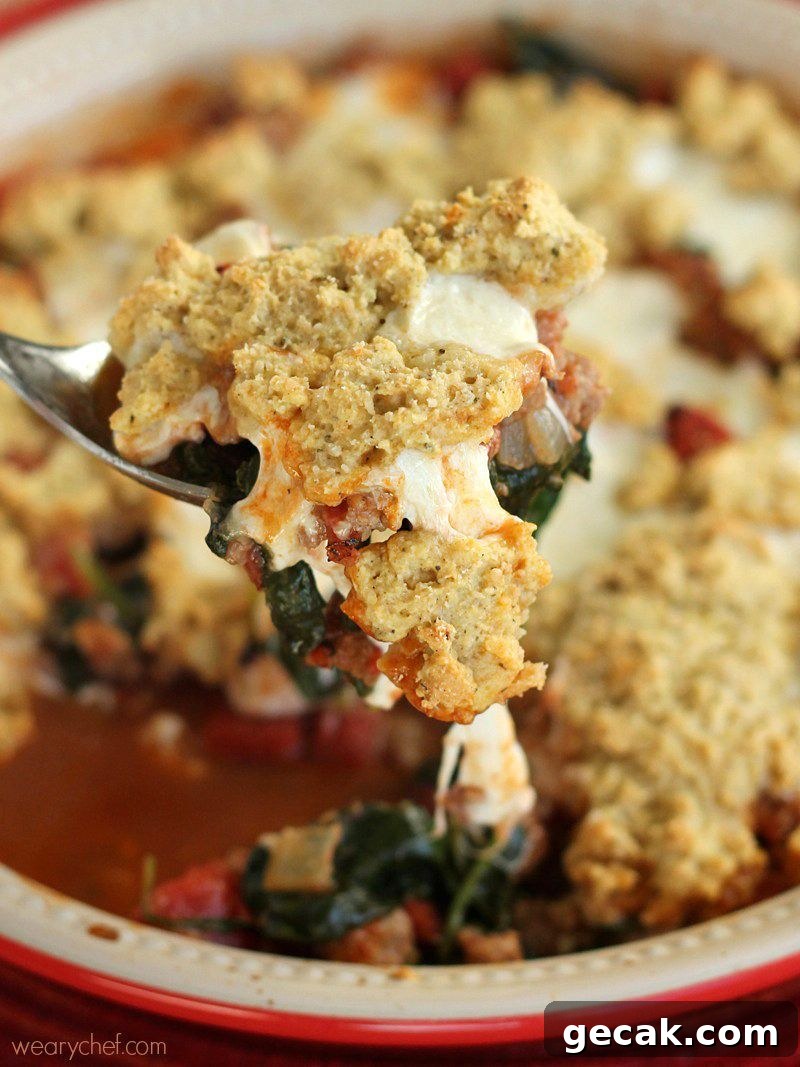 This easy Sausage Pizza Pot Pie is a new spin on pizza that makes a fun family dinner!