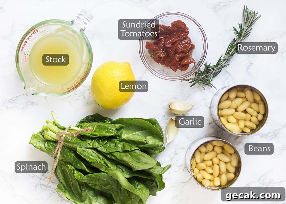 Ingredients for the recipe.