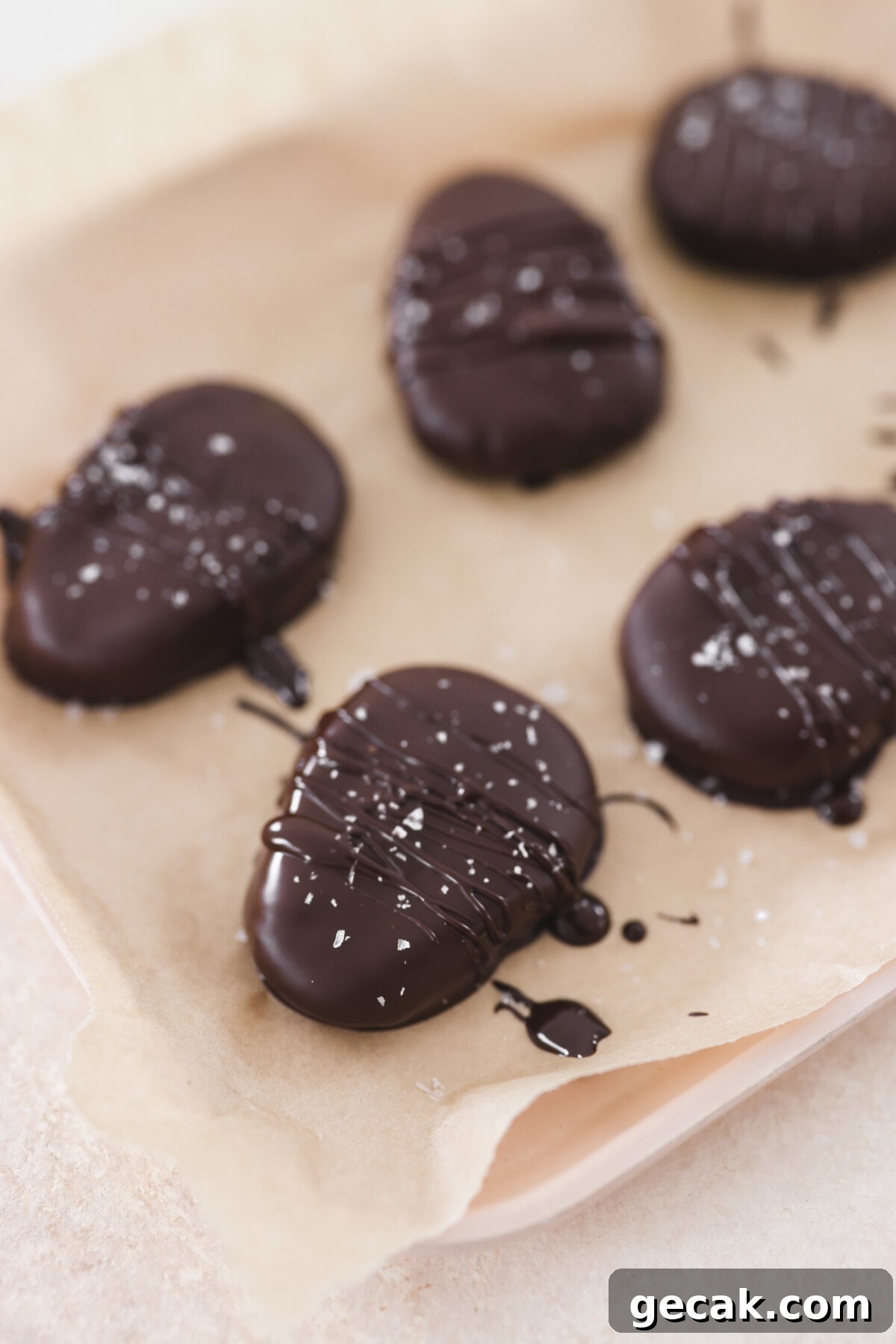 vegan easter eggs on a piece of parchment paper