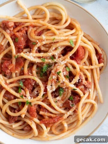 Bucatini all'Amatriciana.