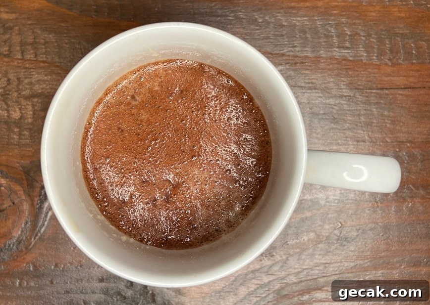 Mixed cake batter.