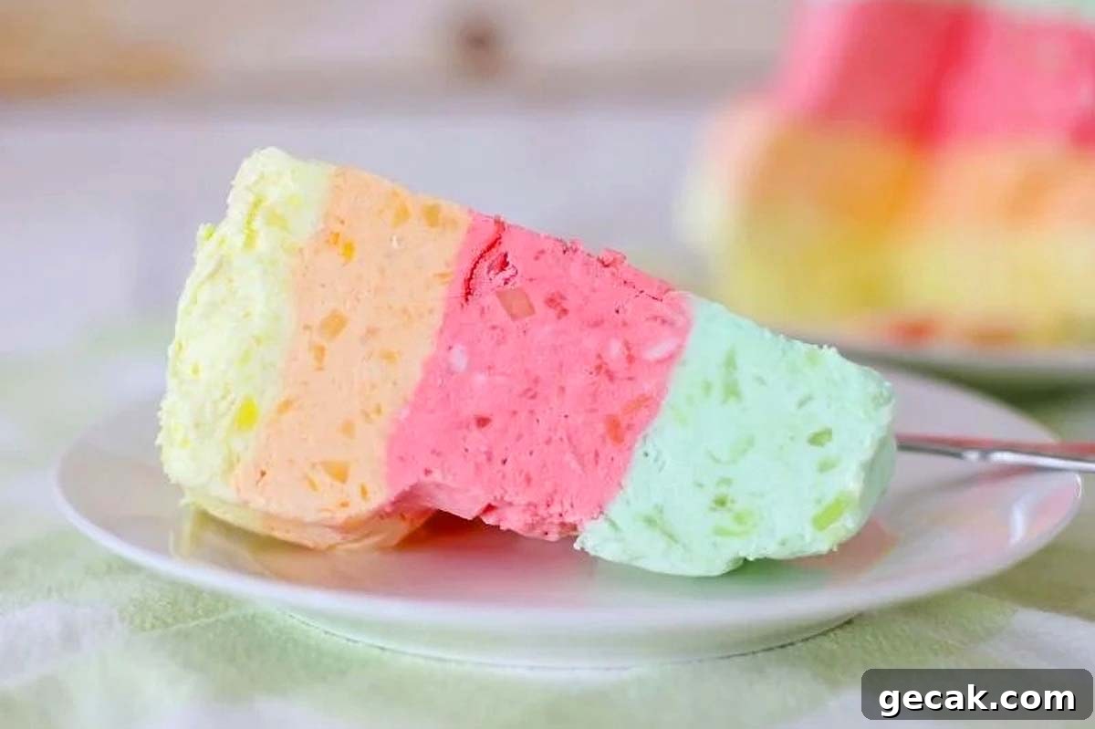 Layered Jello Salad.