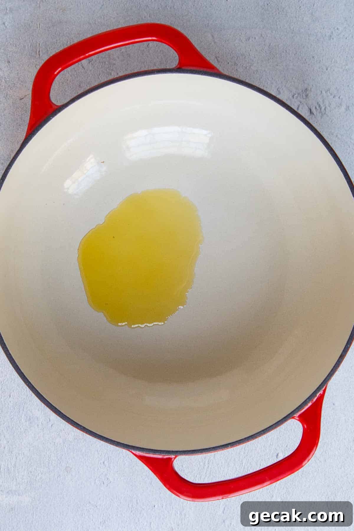 Olive oil in a large pot