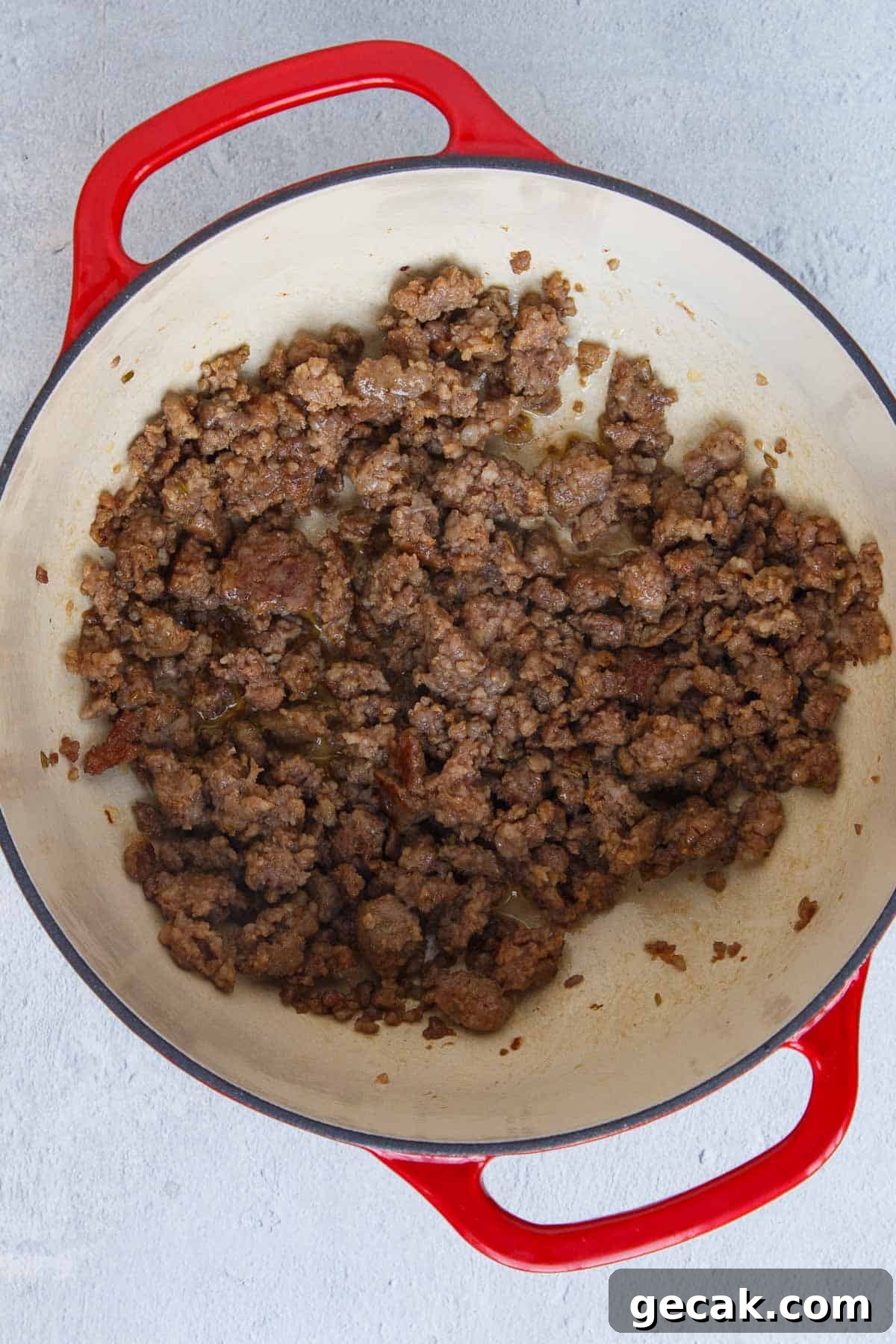 Browned Italian sausage