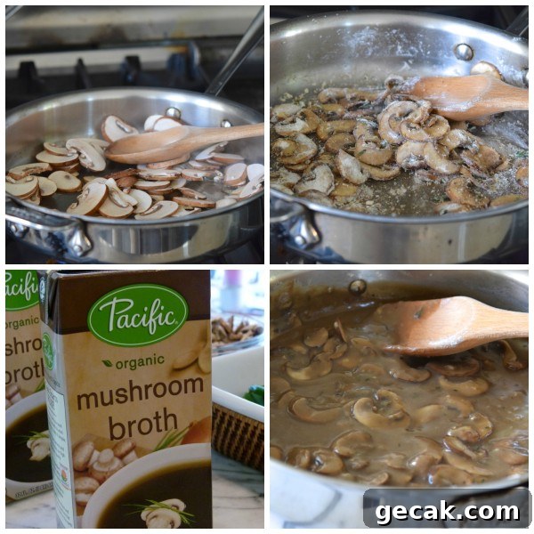 Creamy Green Bean Casserole with Garlic and Parmesan 5 clean mushroom sauce for green bean casserole | pamela salzman