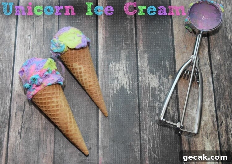 How to Make Colorful Unicorn Ice Cream at Home 2 No Churn Unicorn Ice Cream - rainbow ice cream