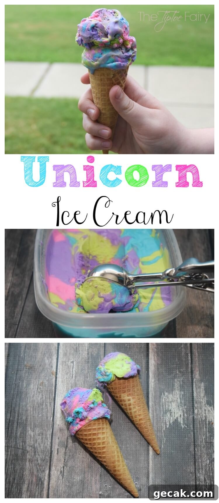 How to Make Colorful Unicorn Ice Cream at Home 12 No Churn Unicorn Ice Cream - label