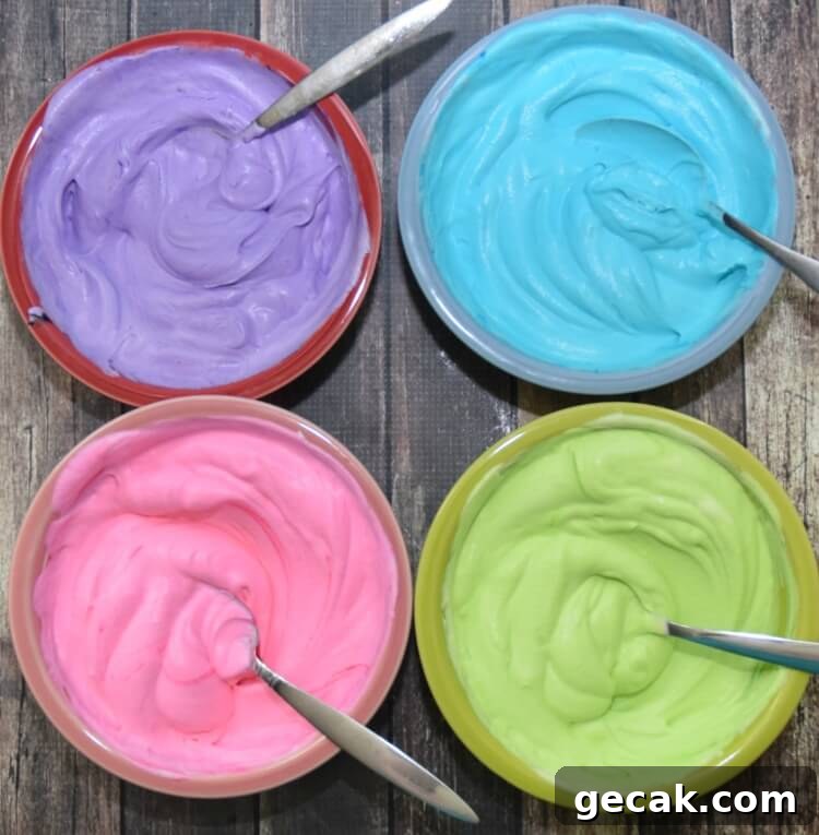 How to Make Colorful Unicorn Ice Cream at Home 4 No Churn Unicorn Ice Cream - rainbow ice cream