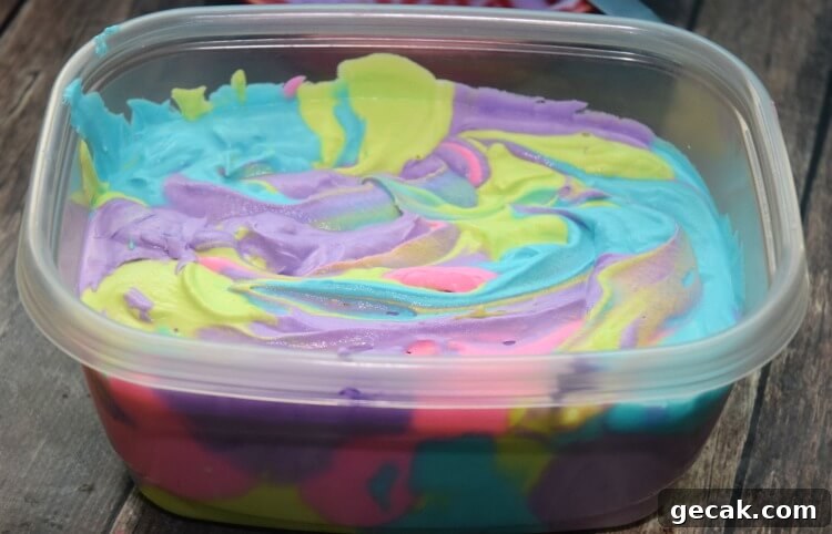 How to Make Colorful Unicorn Ice Cream at Home 6 No Churn Unicorn Ice Cream - rainbow ice cream