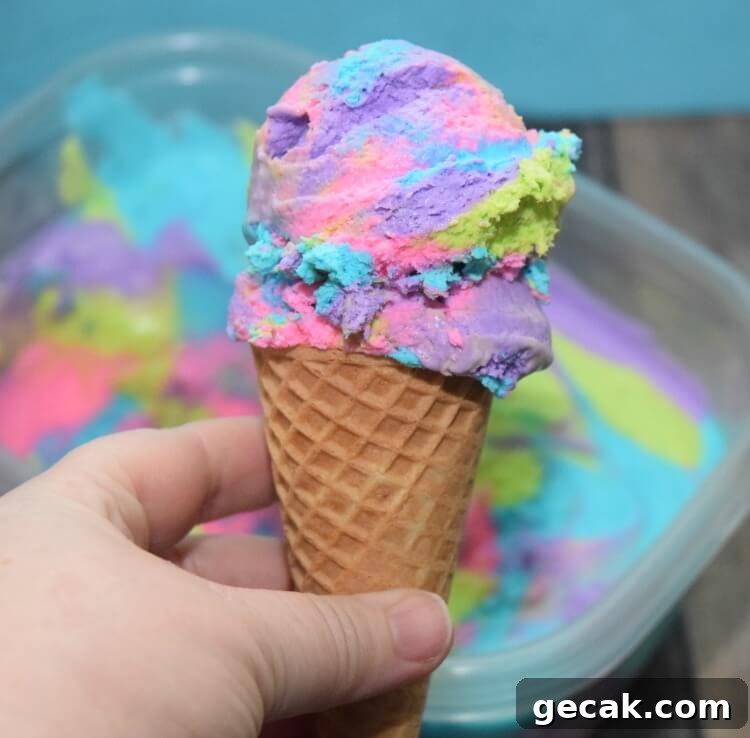 How to Make Colorful Unicorn Ice Cream at Home 8 No Churn Unicorn Ice Cream - rainbow ice cream