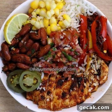 chicken burrito bowl.
