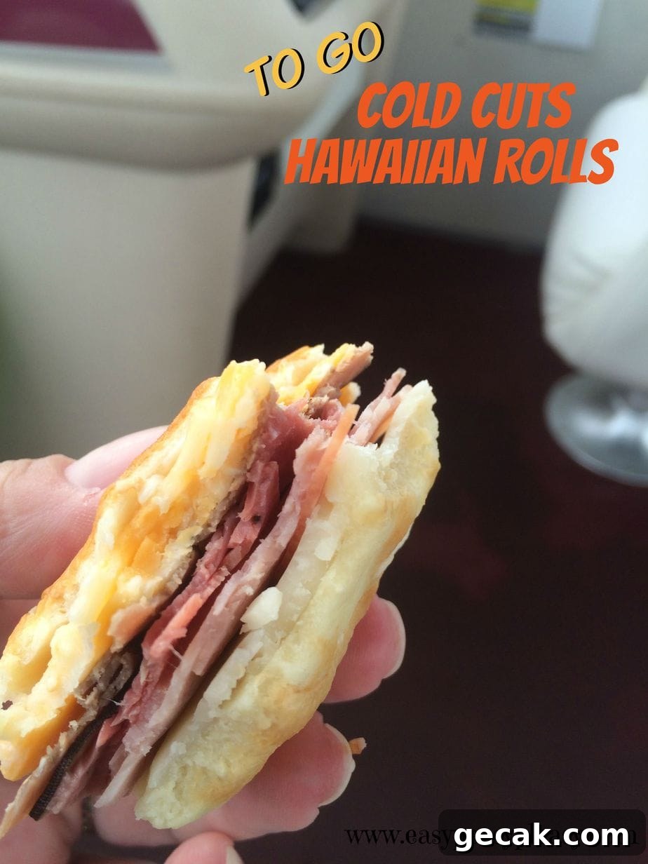 Make these Cold Cut Hawaiian Rolls ahead of time, pack them up, and take them with you to go!