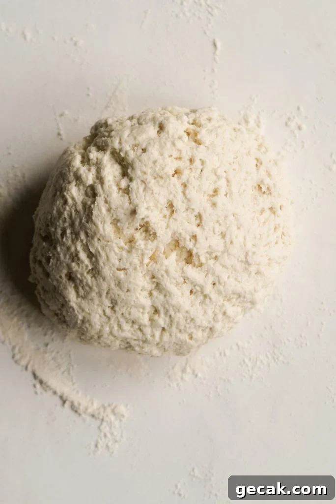 bagel dough on a floured surface