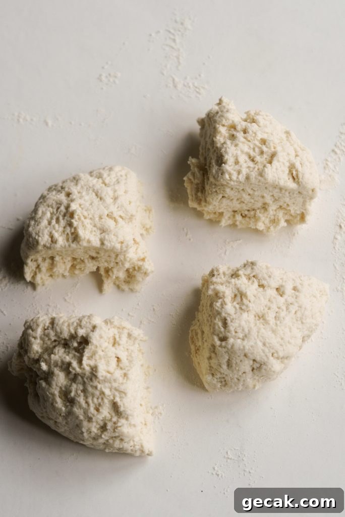 bagel dough divided into 4