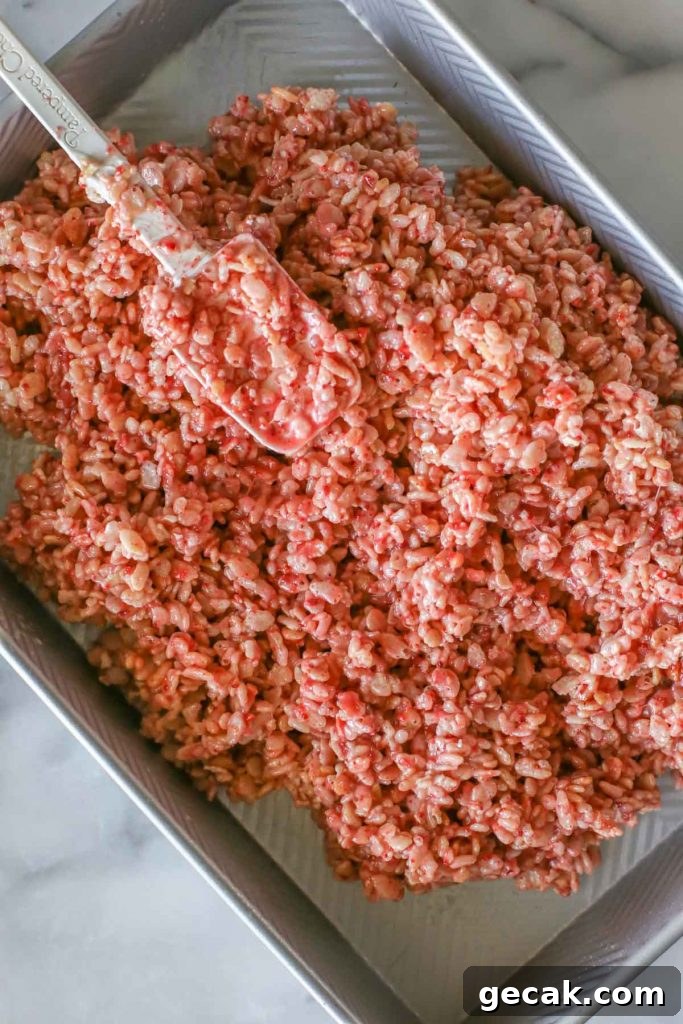 Strawberry Rice Krispie Treats Recipe – Fresh Fruity Snack 7 img 156320 6