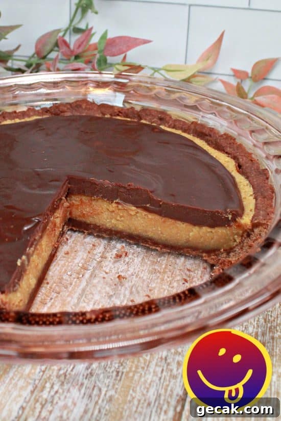 Chocolate PB Chess Pie is a Southern classic with a rich and delicious peanut butter cup twist on it.
