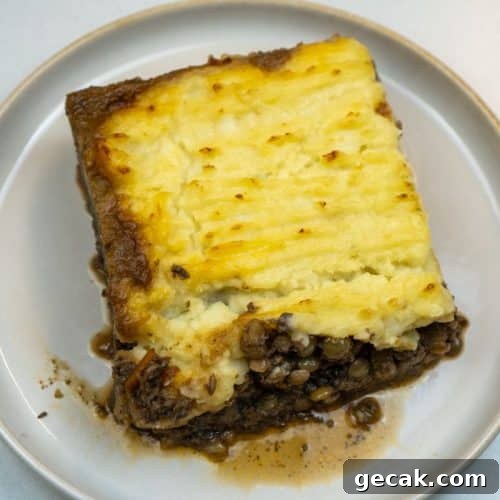 Lentil & Mushroom Cottage Pie