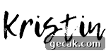 Close up of a signature of Kristin.