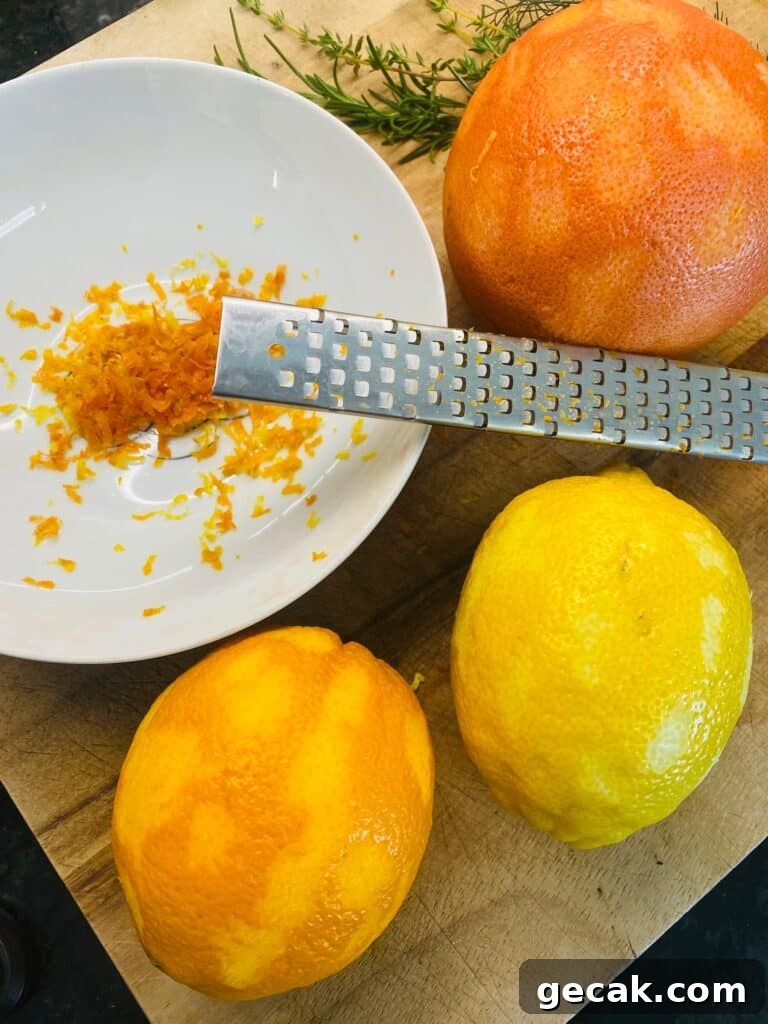 zesting citrus fruit