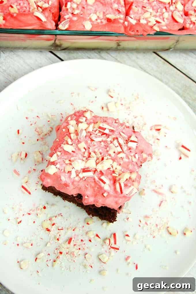 chocolate peppermint poke cake