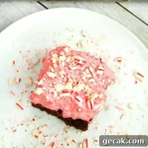 chocolate peppermint poke cake