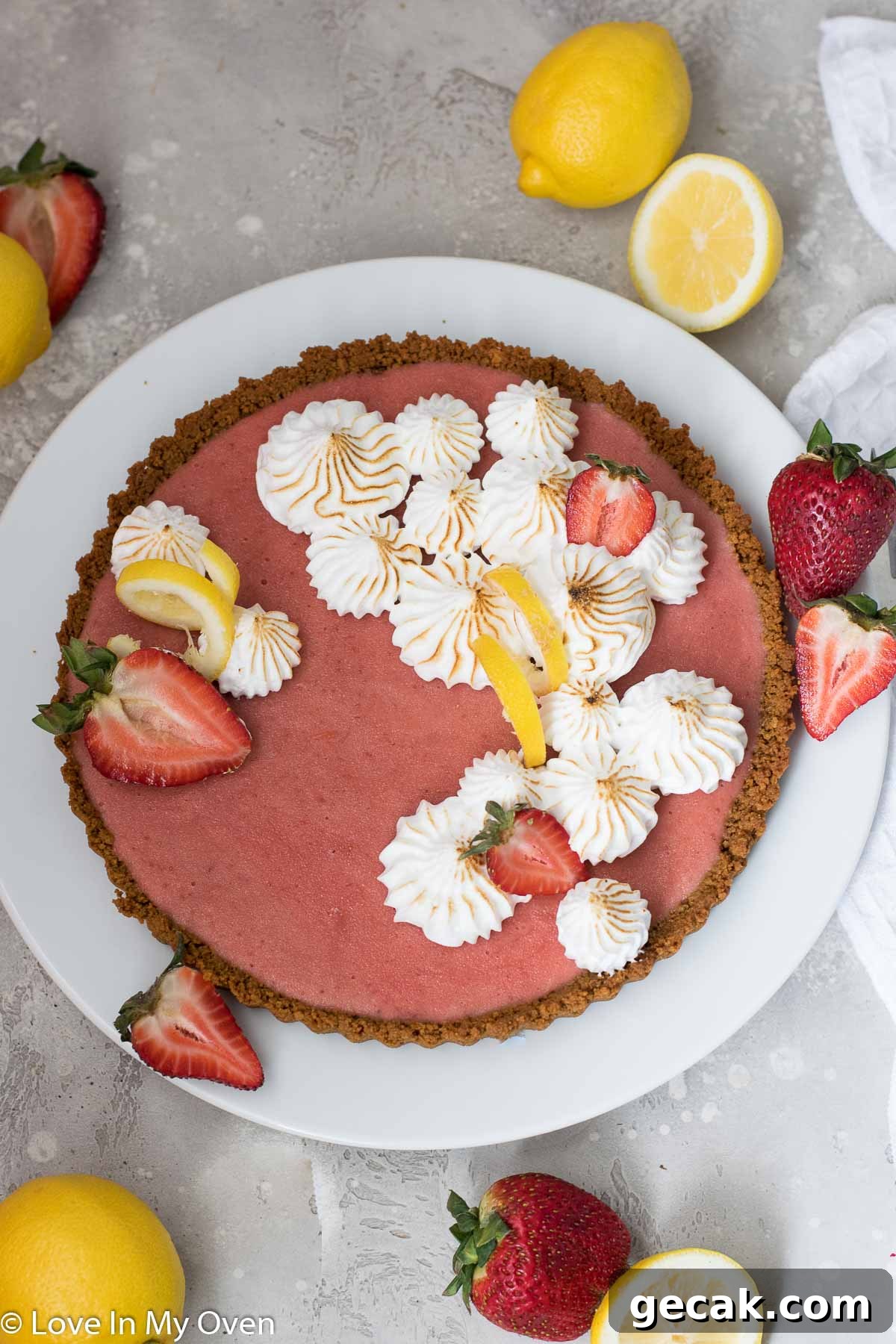 strawberry lemon curd tart