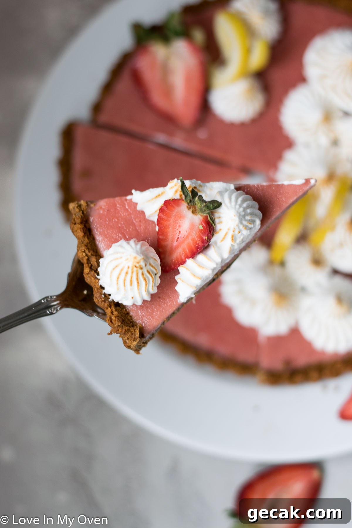 strawberry lemon curd tart