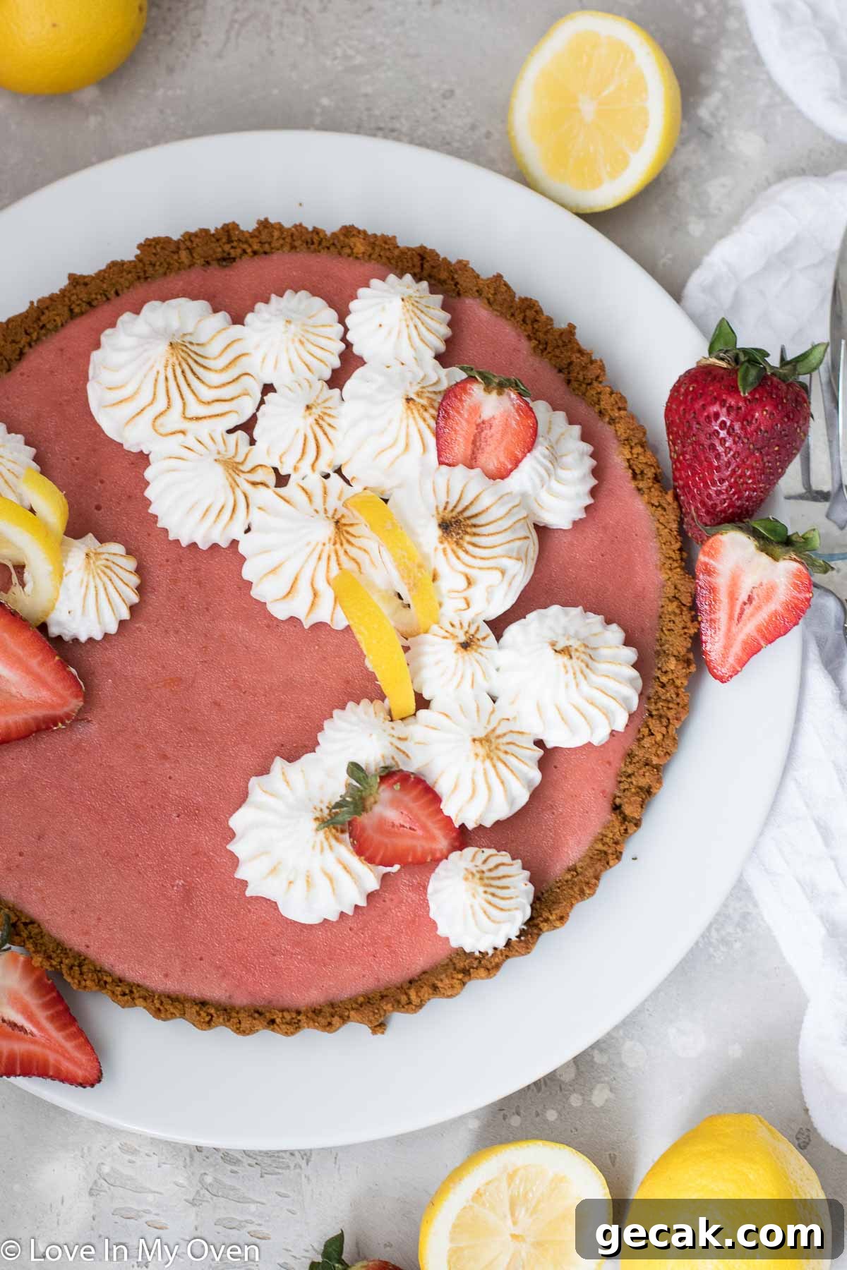 strawberry lemon curd tart