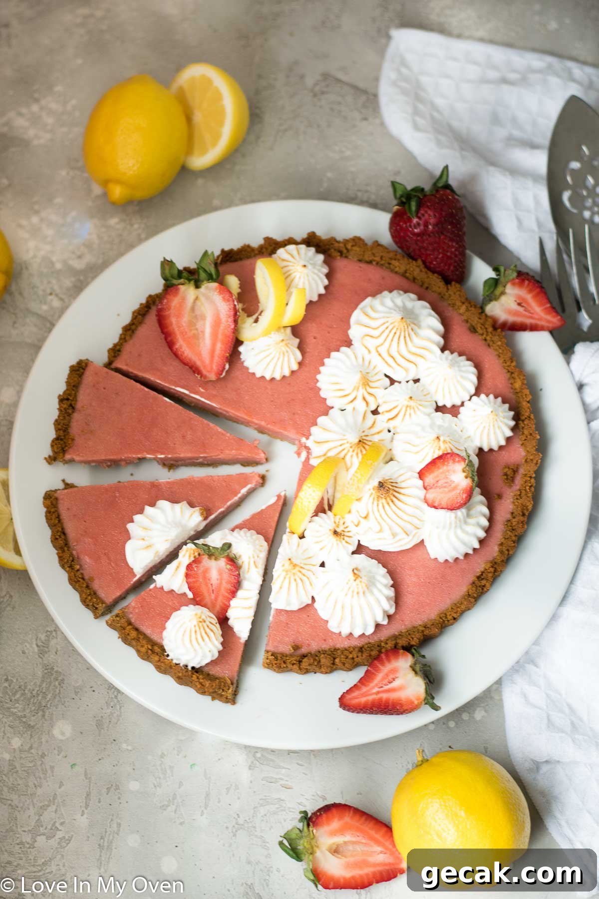 strawberry lemon curd tart