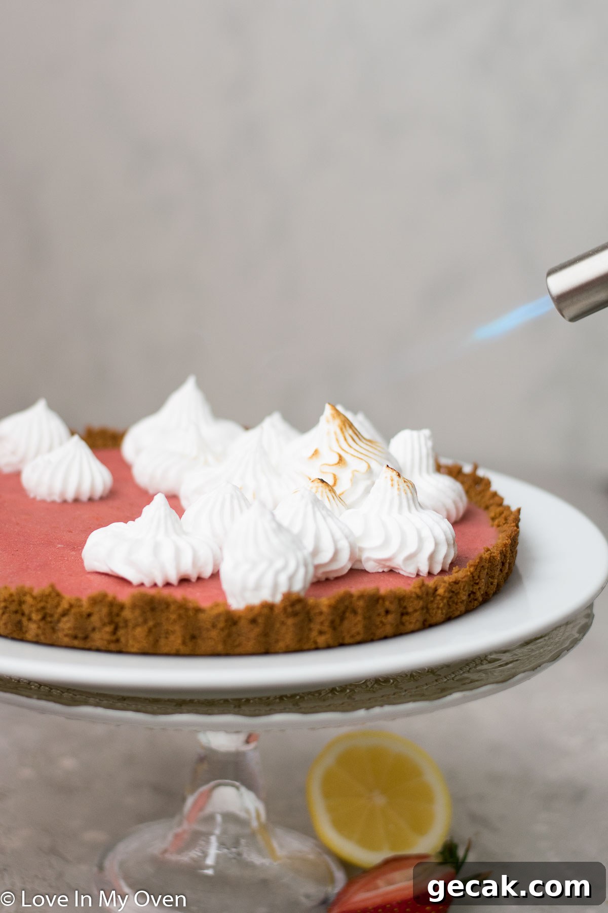 strawberry lemon curd tart