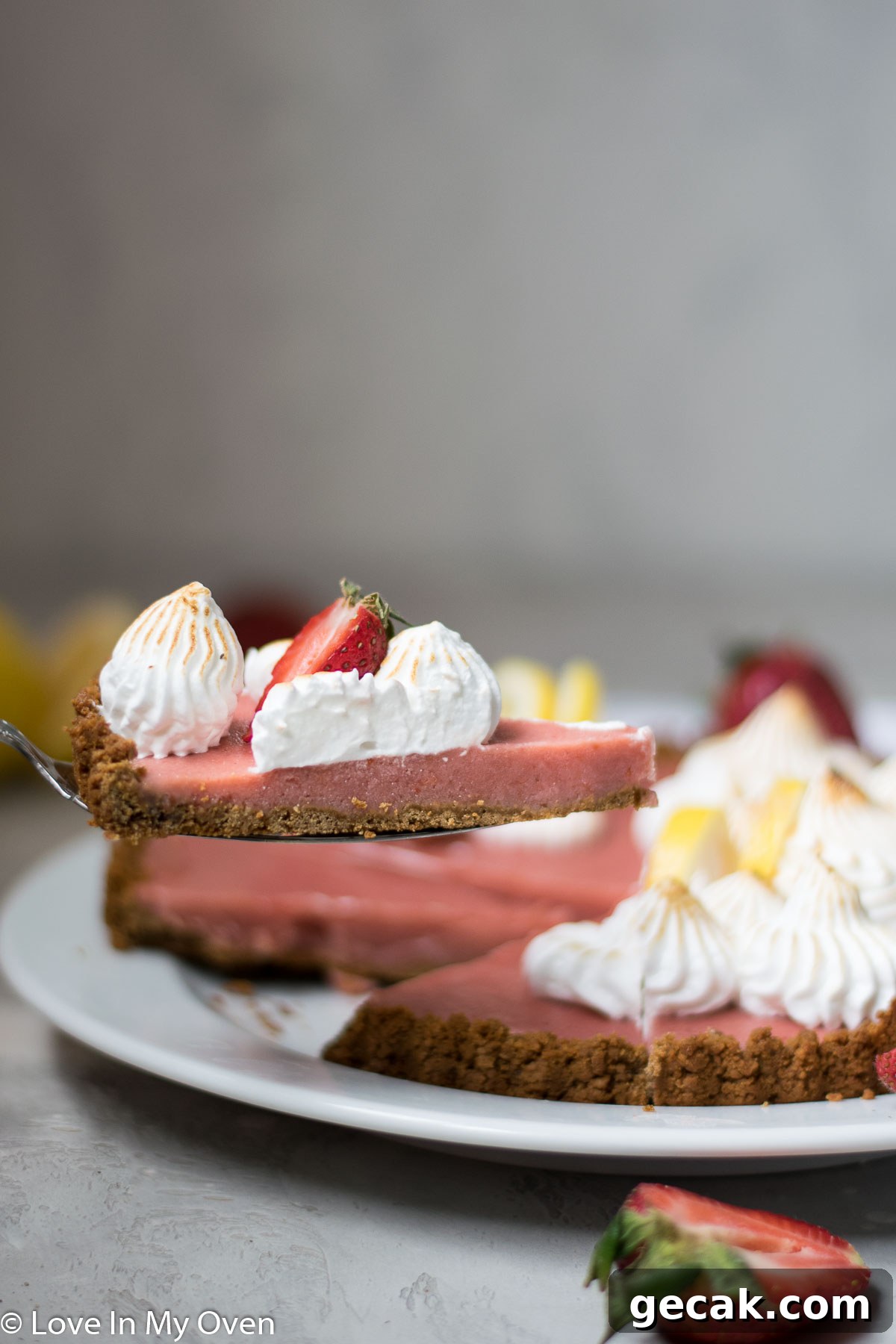 strawberry lemon curd tart
