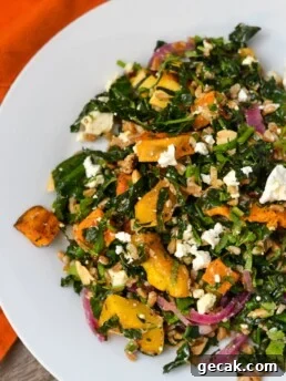 Mediterranean Roasted Squash and Farro Salad
