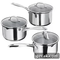 Stellar Saucepan Set, Silver, 3-Piece